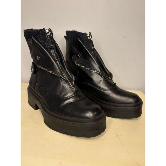 Sam Edelman Black Chunky Ankle Boots - Picture 3 of 9